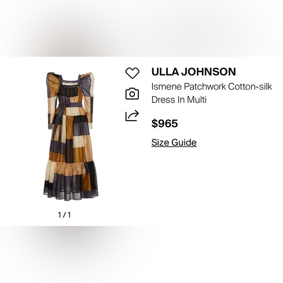 Ulla Johnson Colorblock Midi Dress in Black, Gold, and Cream - Picture 11 of 11